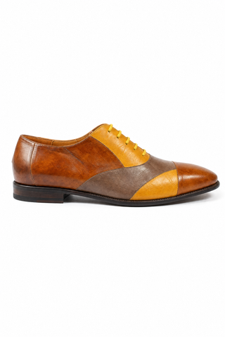 Cesare Paciotti Luxury Italian Men's Designer Shoes Dan Lux Biscotto / Ocra Leather Oxfords (CPM2424)