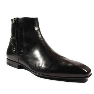 Cesare Paciotti Luxury Italian Mens Shoes Dan Lux Black Leather Boots (CPM2425)-AmbrogioShoes