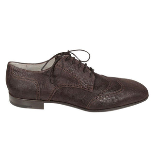 Cesare Paciotti Luxury Italian Mens Shoes Dark Brown Leather Lace-Up Oxfords (CPM766)-AmbrogioShoes