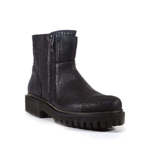 Cesare Paciotti Luxury Italian Mens Shoes Elefante Black Leather Boots (CPM3076)-AmbrogioShoes