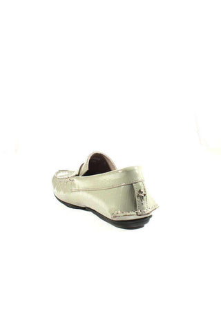 Cesare Paciotti Luxury Italian Men's Designer Shoes Fumo Textured Patent Moccasins (CPM2347)