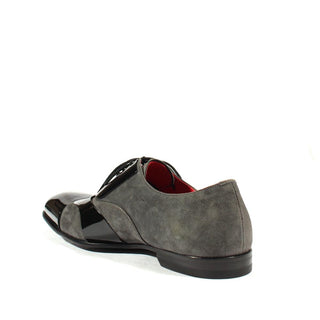 Cesare Paciotti Luxury Italian Mens Shoes Kid Suede Antracite Suede / Plastic Oxfords (CPM2574)-AmbrogioShoes
