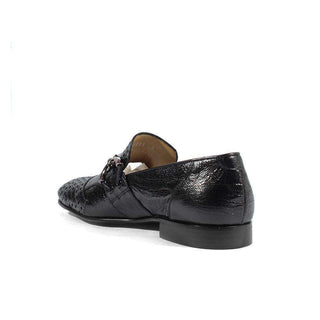 Cesare Paciotti Luxury Italian Men's Designer Shoes Magic Baby Black Struz Leather Loafers (CPM2618)-AmbrogioShoes