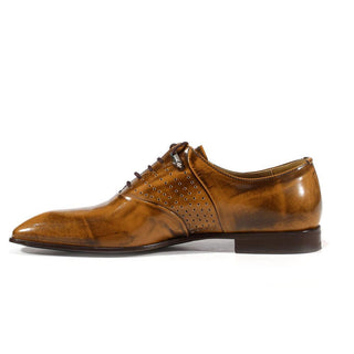 Cesare Paciotti Luxury Italian Mens Shoes Magic Dark Caffe Brown Leather Oxfords (CPM3111)-AmbrogioShoes