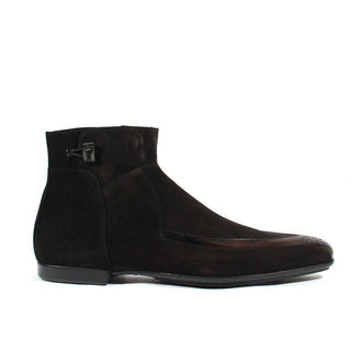 Cesare Paciotti Luxury Italian Men's Designer Shoes Magic Old Black Cam SL Suede / Leather Boots (CPM2522)