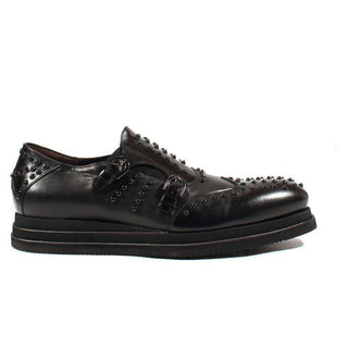 Cesare Paciotti Luxury Italian Men's Designer Shoes Magic Old Black Nappa Loafers (CPM2550)