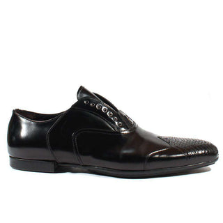 Cesare Paciotti Luxury Italian Mens Shoes Magic Old Black SL Leather Loafers (CPM2519)-AmbrogioShoes