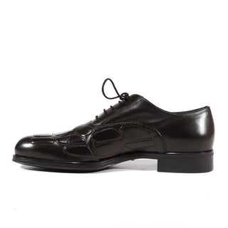 Cesare Paciotti Luxury Italian Mens Shoes Nappa Soft Black Leather Oxfords (CPM3046)-AmbrogioShoes