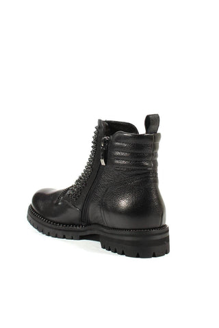 Cesare Paciotti Luxury Italian Men's Designer Shoes Nilo Black An Leather Boots (CPM2532)