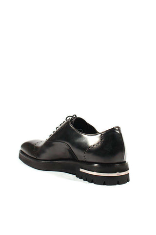 Cesare Paciotti Luxury Italian Men's Designer Shoes Old Paint Black I Leather Oxfords (CPM2535)-AmbrogioShoes