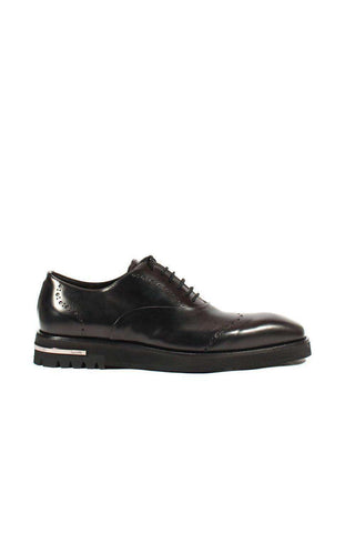 Cesare Paciotti Luxury Italian Men's Designer Shoes Old Paint Black I Leather Oxfords (CPM2535)-AmbrogioShoes