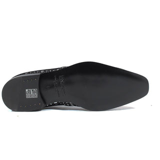 Cesare Paciotti Luxury Italian Men's Designer Shoes Panello Flok Bian / Nero Leather Oxfords (CPM2651)-AmbrogioShoes