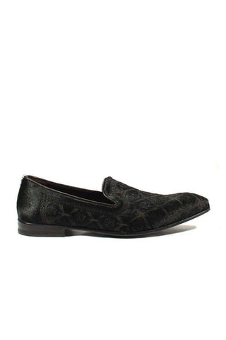 Cesare Paciotti Luxury Italian Men's Designer Shoes Pony Lux Black Nappa Pony Loafers (CPM2576)-AmbrogioShoes