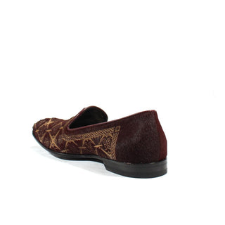 Cesare Paciotti Luxury Italian Mens Shoes Pony Lux Melanzana Nappa Pony Loafers (CPM2577)-AmbrogioShoes