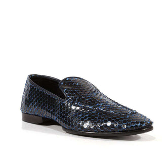 Cesare Paciotti Luxury Italian Mens Shoes Score Denim Blue Leather Loafers (CPM3133)-AmbrogioShoes