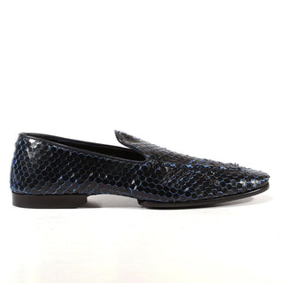 Cesare Paciotti Luxury Italian Mens Shoes Score Denim Blue Leather Loafers (CPM3133)-AmbrogioShoes
