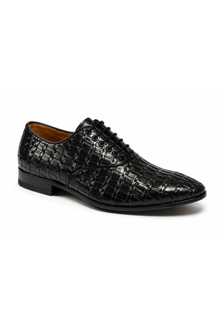 Cesare Paciotti Luxury Italian Men's Designer Shoes Soft Lady Black Leather Oxfords (CPM2422)