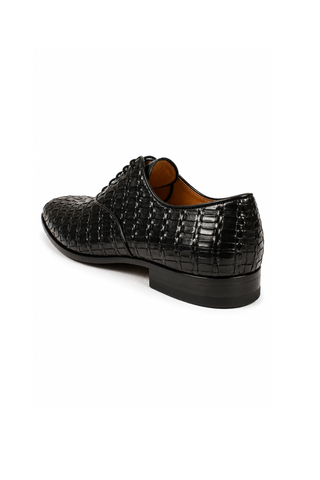 Cesare Paciotti Luxury Italian Men's Designer Shoes Soft Lady Black Leather Oxfords (CPM2422)