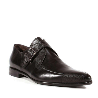 Cesare Paciotti Luxury Italian Mens Shoes Struzzo Black Leather Loafers (CPM3011)-AmbrogioShoes