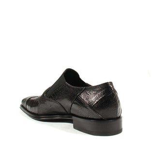 Cesare Paciotti Luxury Italian Men's Designer Shoes Struzzo Zamp Black R Lizard Claws Loafers (CPM2579)