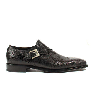 Cesare Paciotti Luxury Italian Men's Designer Shoes Struzzo Zamp Black R Lizard Claws Loafers (CPM2579)