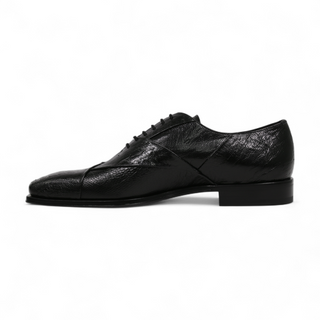 Cesare Paciotti Luxury Italian Men's Designer Shoes Struzzo Zamp Black R Lizard Claws Oxfords (CPM2591)-AmbrogioShoes