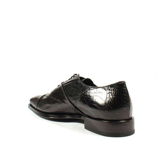 Cesare Paciotti Luxury Italian Mens Shoes Struzzo Zamp Black R Lizard Claws Oxfords (CPM2591)-AmbrogioShoes