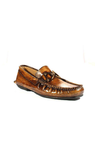 Cesare Paciotti Luxury Italian Men's Designer Shoes Two-Tone Brown Leather Moccasins (CPM2350)-AmbrogioShoes