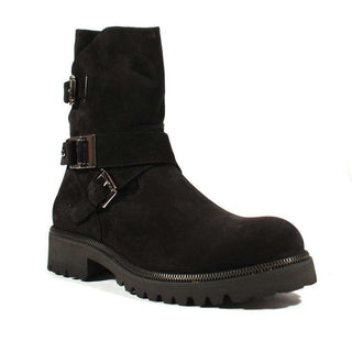 Cesare Paciotti Luxury Italian Mens Shoes Vit Cam Black Ay Suede Boots (CPM2568)-AmbrogioShoes