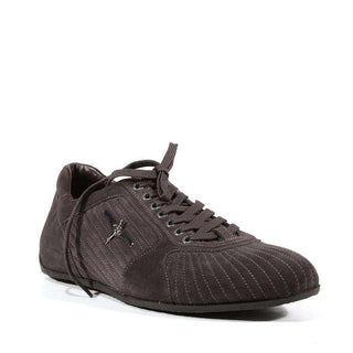 Cesare Paciotti Luxury Italian Mens Shoes Vit Camoscio Antracite Grey Suede Sneakers (CPM3066)-AmbrogioShoes