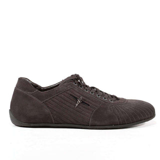 Cesare Paciotti Luxury Italian Mens Shoes Vit Camoscio Antracite Grey Suede Sneakers (CPM3066)-AmbrogioShoes