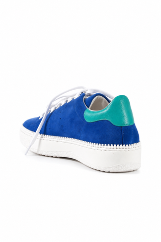Cesare Paciotti Luxury Italian Men's Designer Shoes Vit Camoscio Denum Blue / White Suede Sneakers (CPM3107)