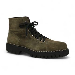 Cesare Paciotti Luxury Italian Men's Designer Shoes Vit Camoscio Militare Green Suede Boots (CPM3074)-AmbrogioShoes