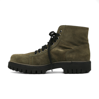 Cesare Paciotti Luxury Italian Men's Designer Shoes Vit Camoscio Militare Green Suede Boots (CPM3074)-AmbrogioShoes