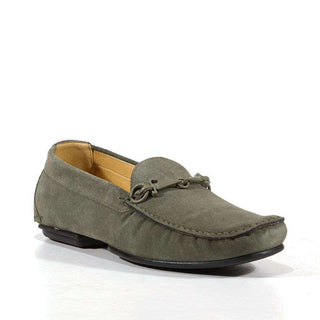 Cesare Paciotti Luxury Italian Mens Shoes Vit Camoscio Militare Green Suede Moccasins (CPM3106)-AmbrogioShoes