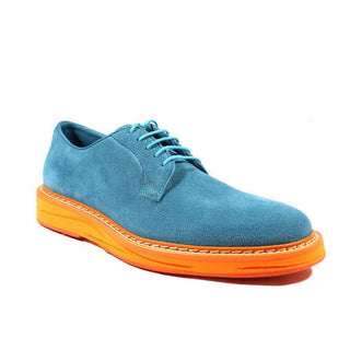Cesare Paciotti Luxury Italian Mens Shoes Vit Rovesciato Suede Turchese Oxfords (CPM2403)-AmbrogioShoes