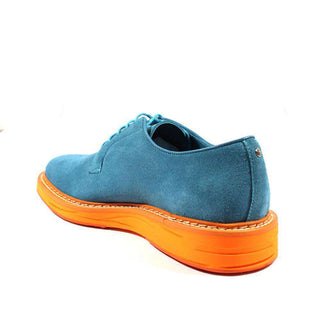 Cesare Paciotti Luxury Italian Mens Shoes Vit Rovesciato Suede Turchese Oxfords (CPM2403)-AmbrogioShoes