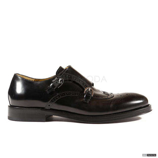 Cesare Paciotti Luxury Italian Mens Italian Baioh Black Monk Strap Loafers (CPM4007)-AmbrogioShoes