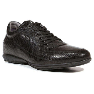 Cesare Paciotti Luxury Italian Men's Italian Shoes Lizard Calf Black Sneakers (CPM5025)-AmbrogioShoes