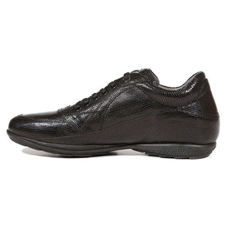 Cesare Paciotti Luxury Italian Men's Italian Shoes Lizard Calf Black Sneakers (CPM5025)-AmbrogioShoes