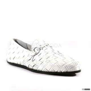 Cesare Paciotti Luxury Italian Mens Italian Nappa Soft Bianco Fl White Loafers (CPM4009)-AmbrogioShoes