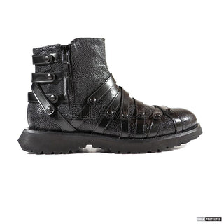 Cesare Paciotti Luxury Italian Mens Italian Razza St Black Baio Black Boots (CPM4054)-AmbrogioShoes