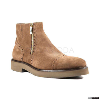 Cesare Paciotti Luxury Italian Mens Italian Vit Camoscio Taupe Brown Boots (CPM4053)-AmbrogioShoes
