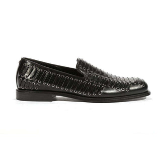 Cesare Paciotti Luxury Italian Mens Loafers Baby Lux Black J Shoes (CPM5445)-AmbrogioShoes