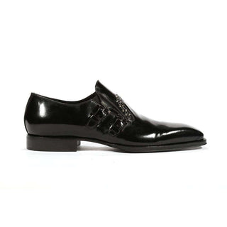 Cesare Paciotti Luxury Italian Mens Loafers Baio Black Shoes (CPM5458)-AmbrogioShoes