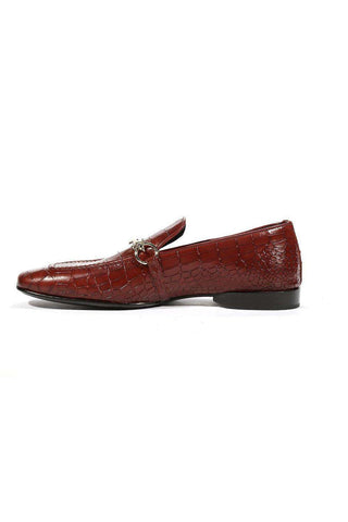 Cesare Paciotti Luxury Italian Men's Loafers Croc Embossed Cocco Lux Gold Designer Shoes PK (CPM5454)