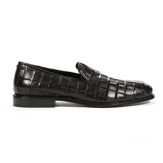 Cesare Paciotti Luxury Italian Mens Loafers Nappa Plisse Black Shoes (CPM5446)-AmbrogioShoes