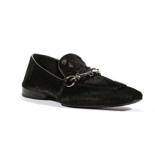 Cesare Paciotti Luxury Italian Mens Loafers Pony Black PK Shoes (CPM5452)-AmbrogioShoes