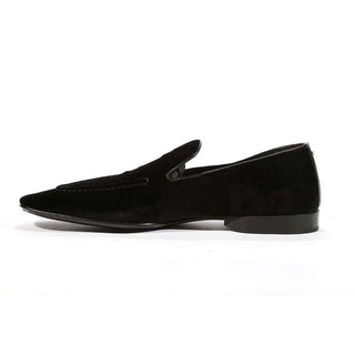 Cesare Paciotti Luxury Italian Mens Loafers Velvet Velluto Black PK Shoes (CPM5450)-AmbrogioShoes