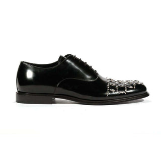 Cesare Paciotti Luxury Italian Mens Oxfords Baio Black Shoes (CPM5441)-AmbrogioShoes